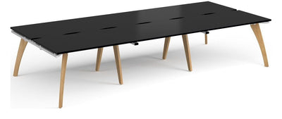 Bravo Fuze Triple Back to Back Desk (6 Person)