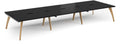 Ledger Fuze Triple Back to Back Desk (6 Person), 4800 x 1600 (6 desks, each 1600 x 800), black top