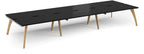 Ledger Fuze Triple Back to Back Desk (6 Person), 4800 x 1600 (6 desks, each 1600 x 800), black top