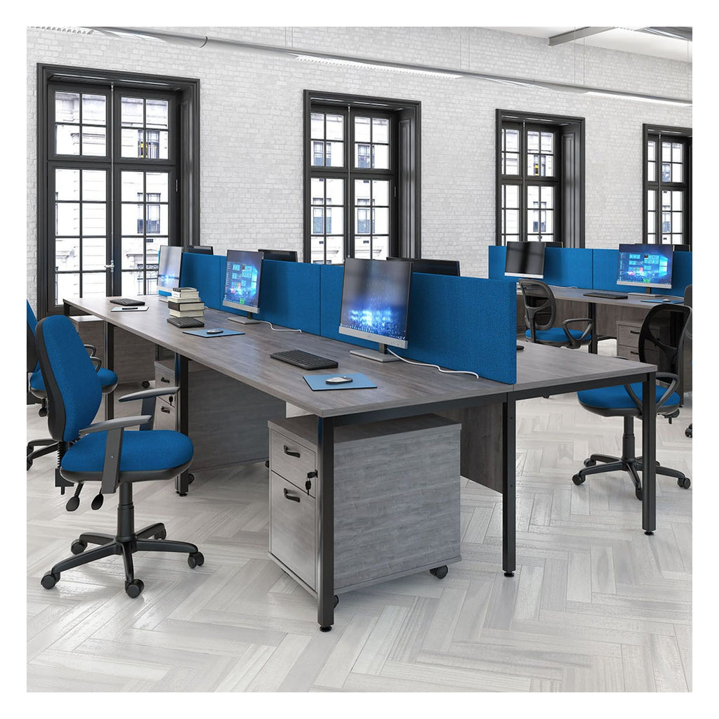 Ledger Maestro 25 Bench Back to Back Desk (2 Person), in an office