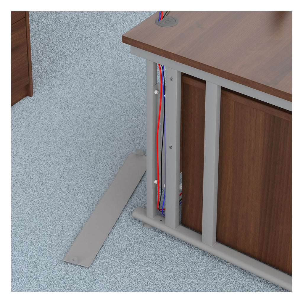 Ledger Maestro 25 Cable Managed Straight Desk with Two Drawer Pedestal, in an office