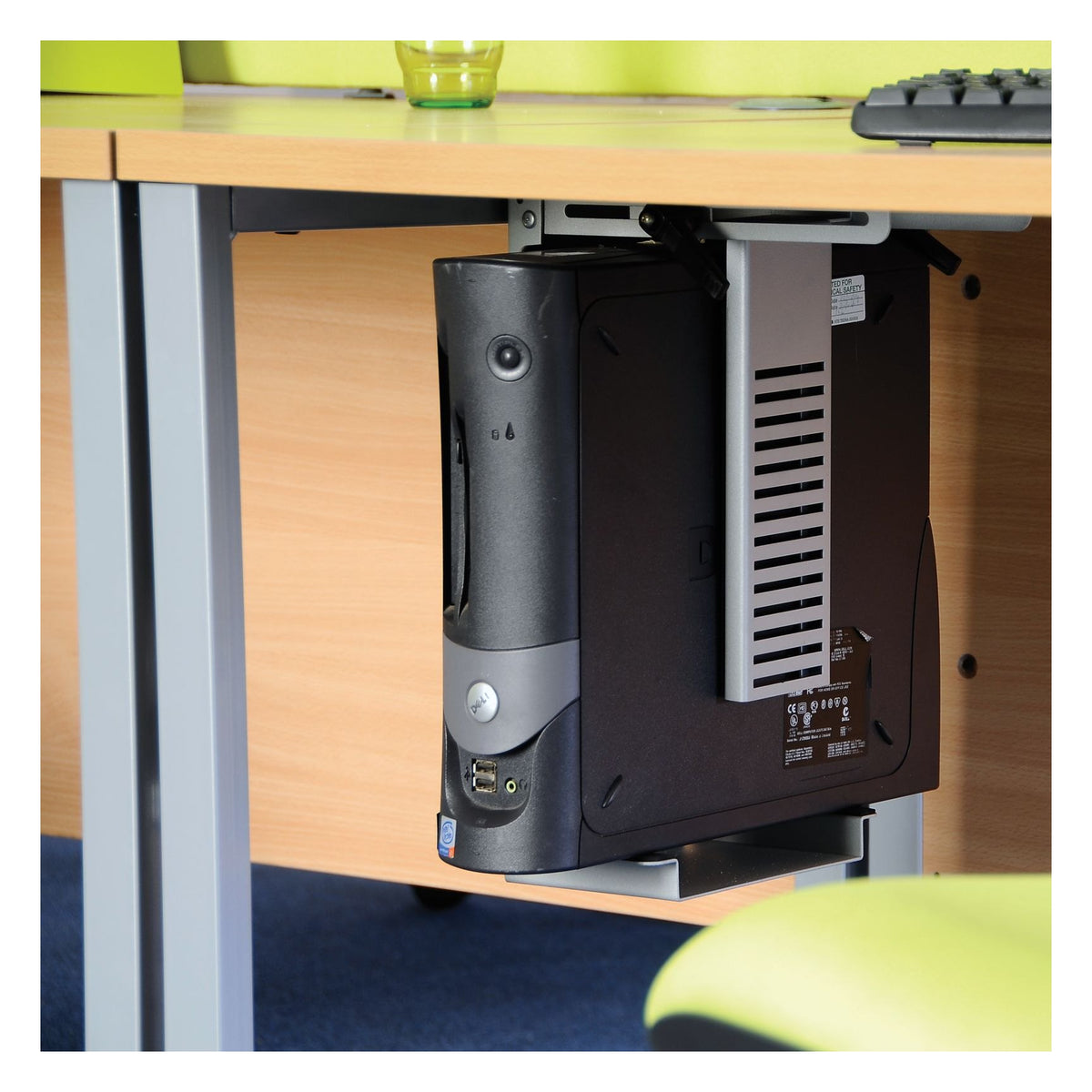 Ledger Maestro 25 Cantilever Straight Desk with Two Drawer Pedestal, in an office