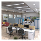 Ledger Maestro 25 H Frame Straight Desk with Three Drawer Pedestal, in an office