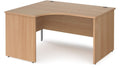 Ledger Maestro 25 Panel End Ergonomic Corner Desk, 1400 x 800, left hand, beech top