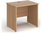 Ledger Maestro 25 Panel End Straight Desk, 800 x 600, beech top