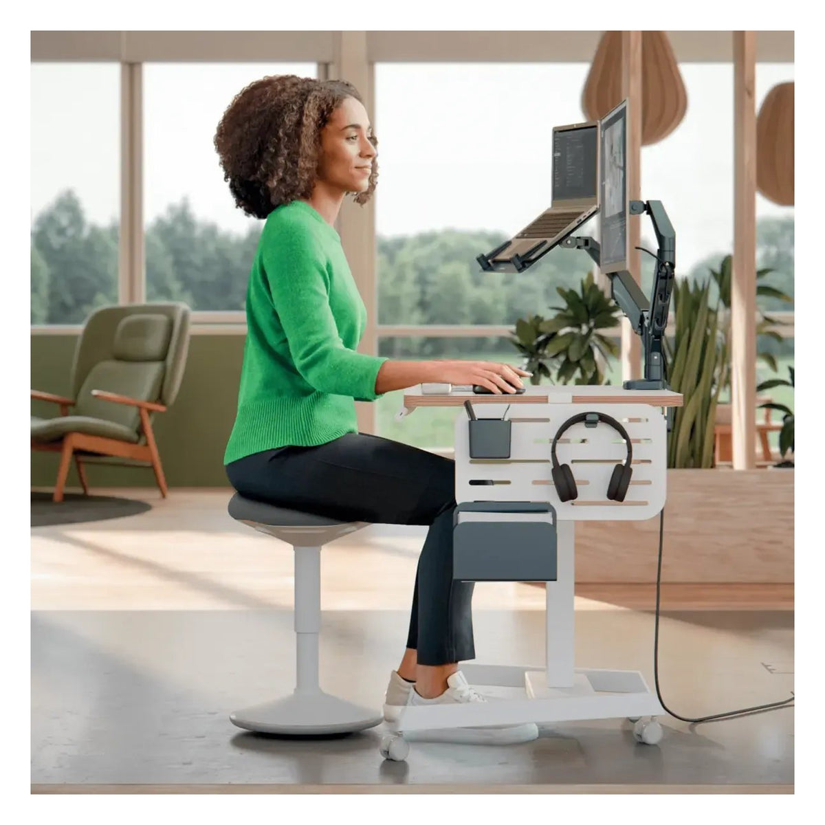 Leitz Castor Wheels for Leitz Ergo Small Electric Sit Standing Desk, view 5