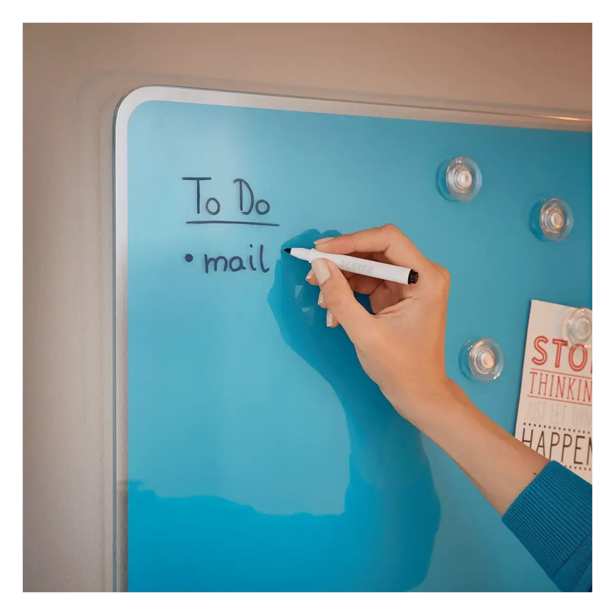 Leitz Cosy Magnetic Glass Whiteboard, view 10