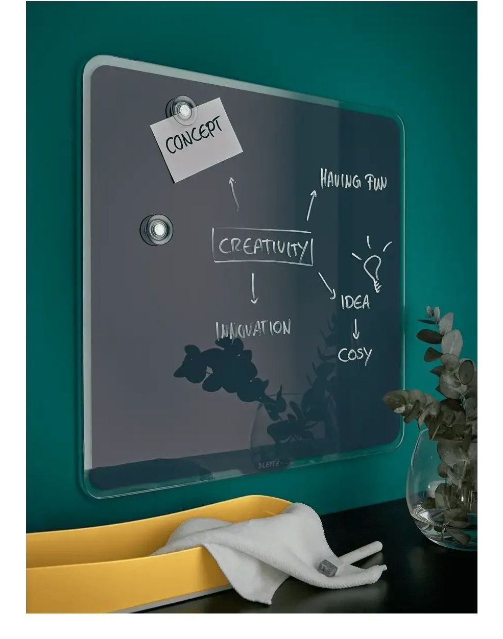 Leitz Cosy Magnetic Glass Whiteboard, view 16