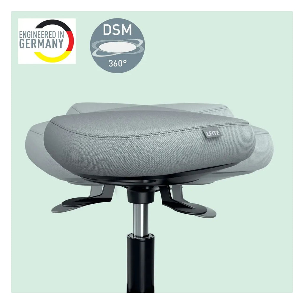 Leitz Ergo Active Sitting Stool with Wheels and Wobble Comfort Seat, view 3