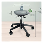 Leitz Ergo Active Sitting Stool with Wheels and Wobble Comfort Seat, view 7