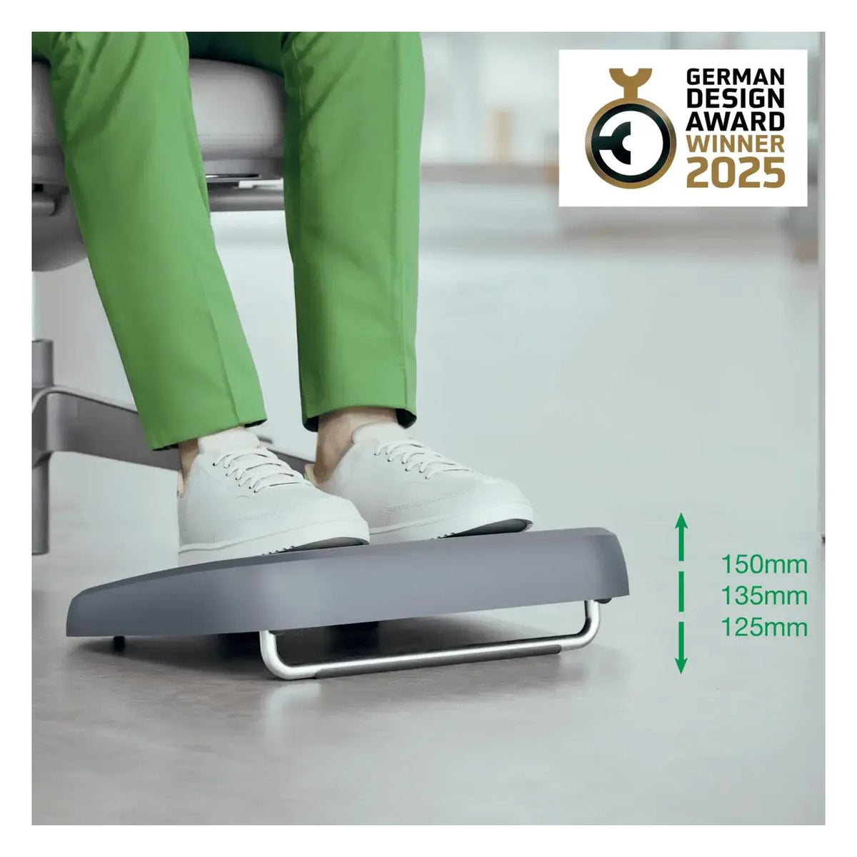 Leitz Ergo Adjustable Desk Foot Rest, 80% Recycled Plastic, view 4