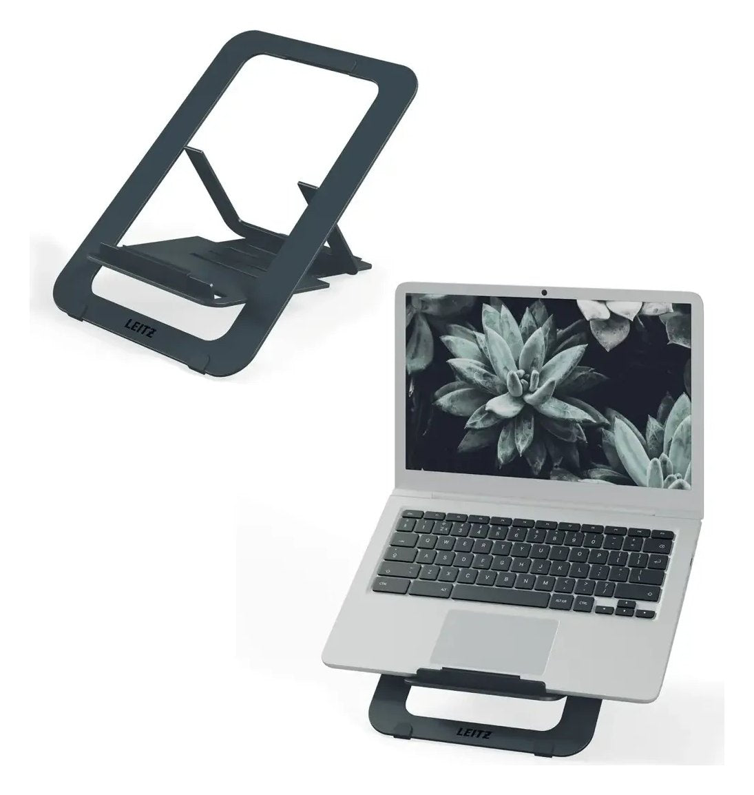 Leitz Ergo Aluminium Ultra-Flat Adjustable Laptop Stand