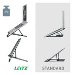 Leitz Ergo Aluminium Ultra-Flat Adjustable Laptop Stand, view 3