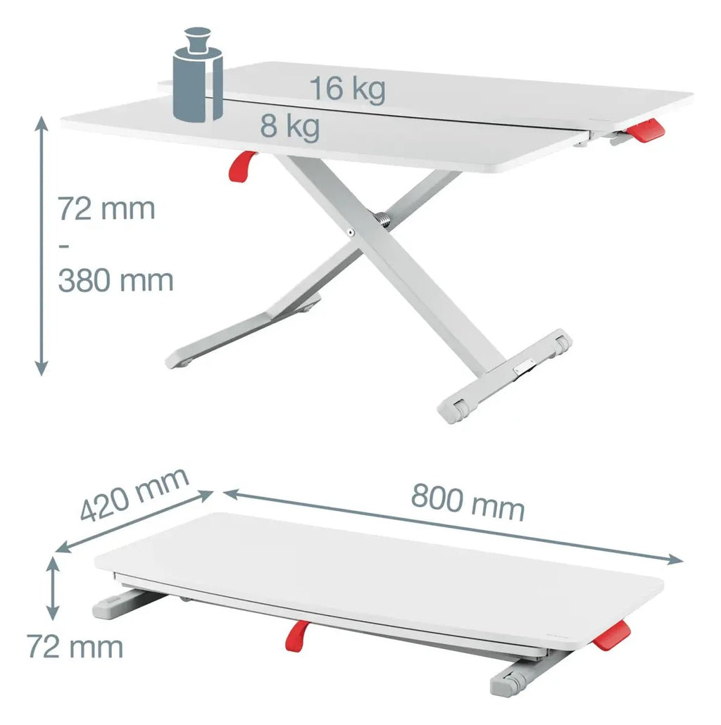Leitz Ergo Cosy Standing Desk Converter with Sliding Tray, view 11
