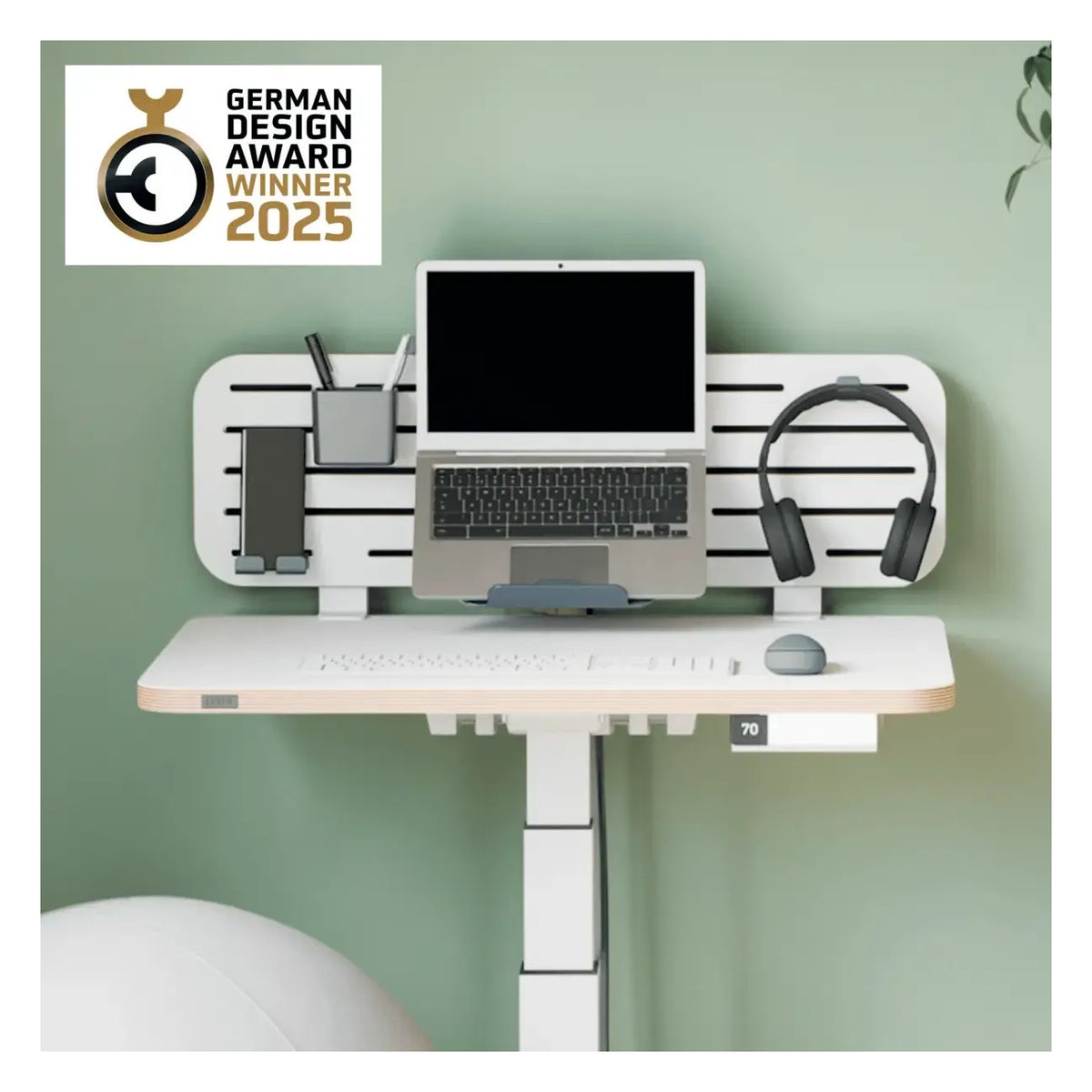 Leitz Ergo Pegboard Desk Organiser with Laptop Holder 80 x 25 Cm, view 2