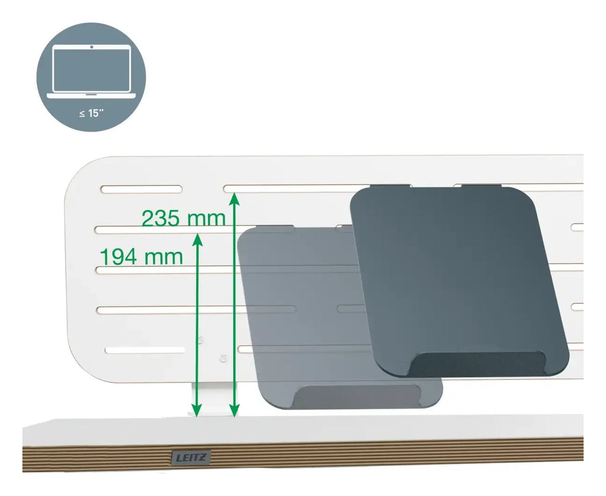 Leitz Ergo Pegboard Desk Organiser with Laptop Holder 80 x 25 Cm, view 3