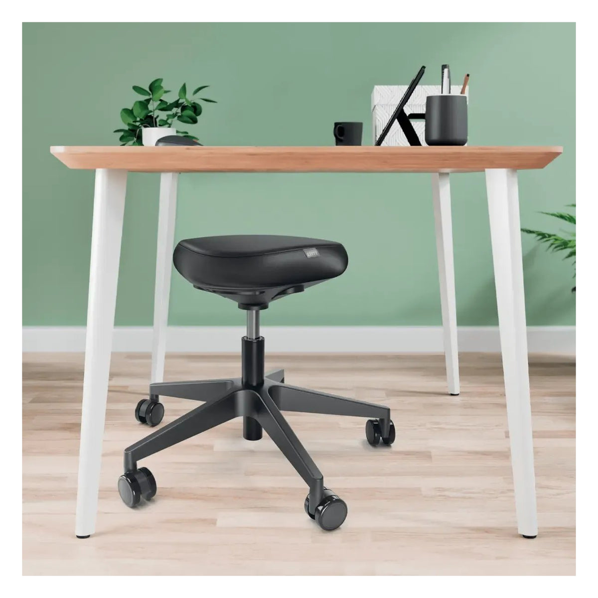 Leitz Ergo Sitting Stool with Wheels and Comfort Seat, view 8
