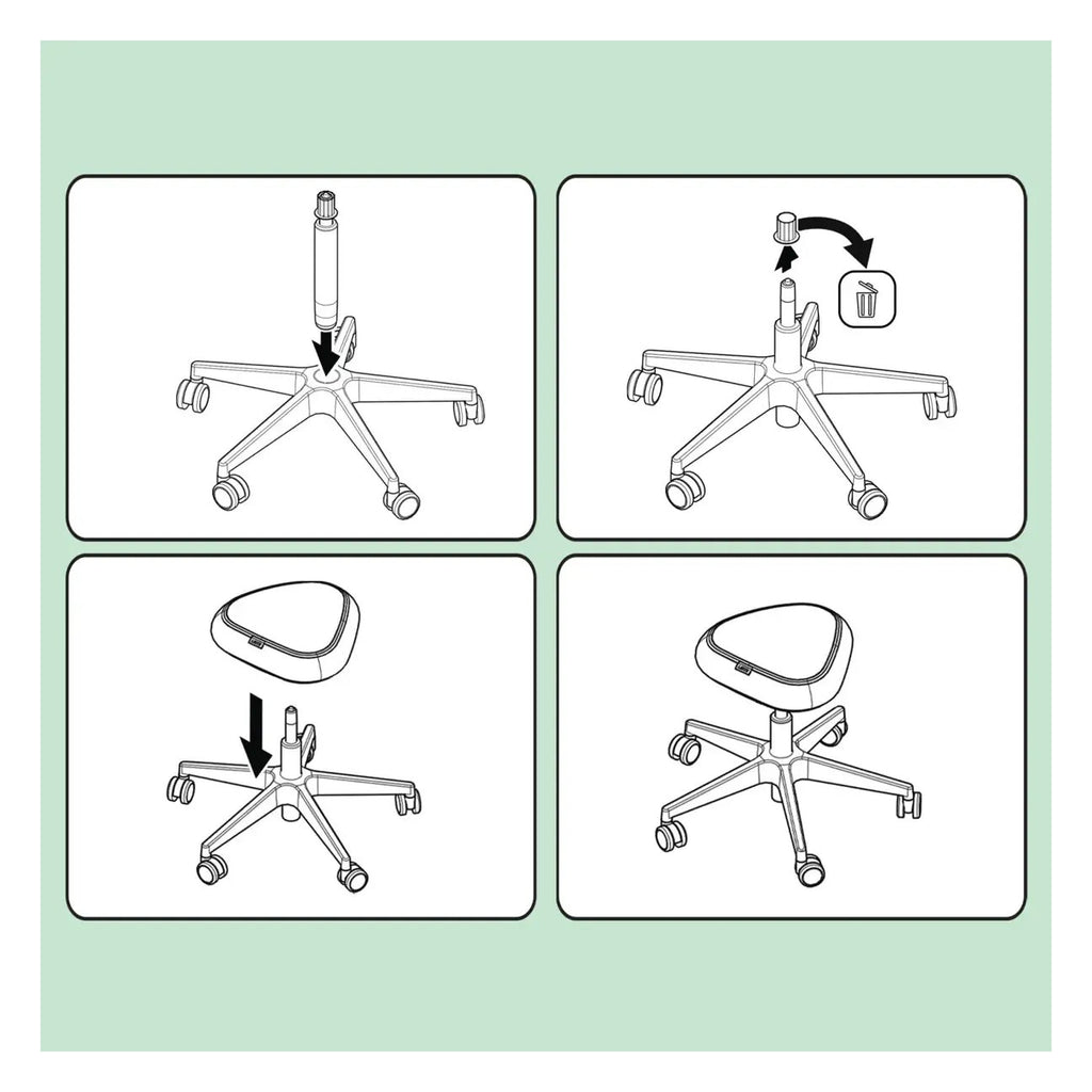 Leitz Ergo Sitting Stool with Wheels and Comfort Seat, view 9