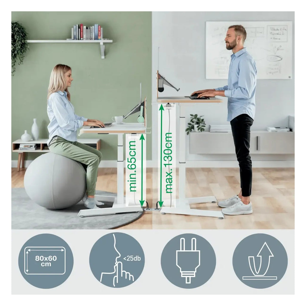 Leitz Ergo Small Electric Sit Standing Desk with Stand-Up Reminder, view 2