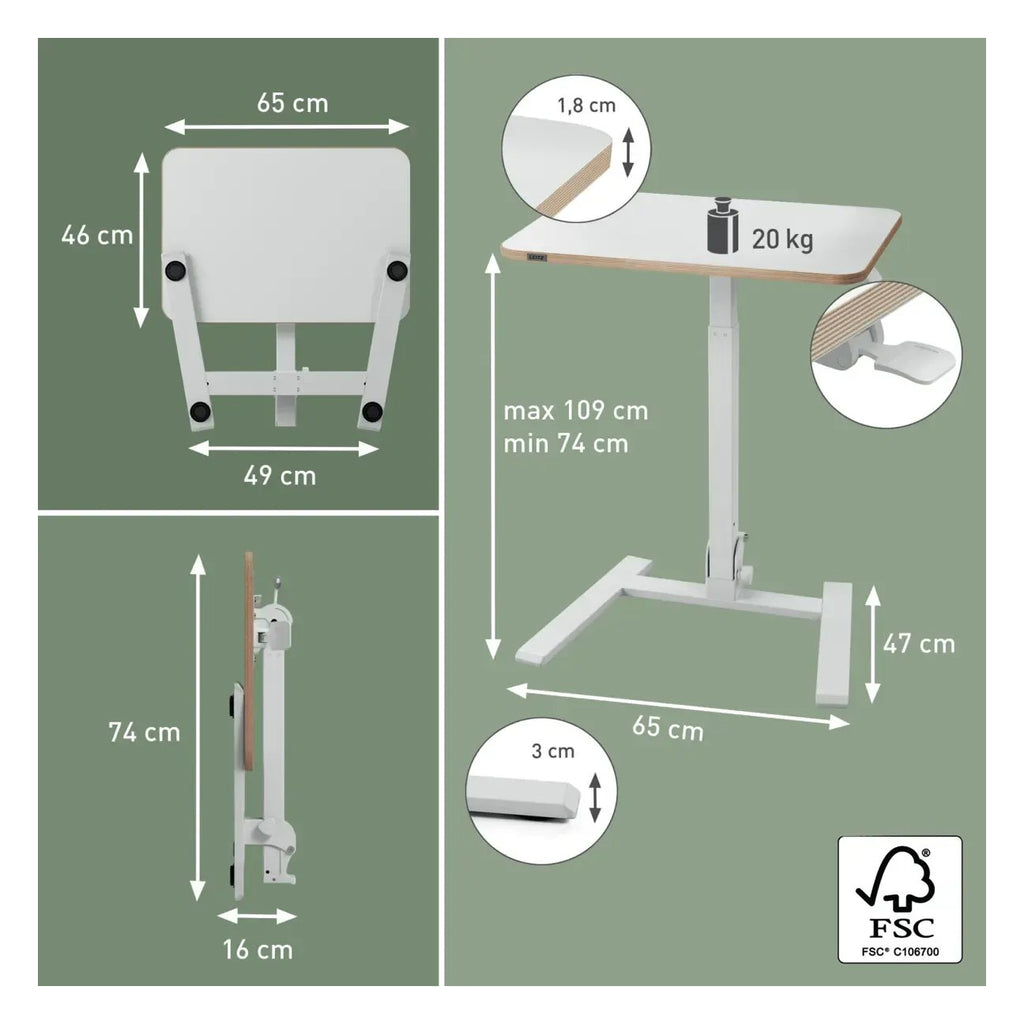 Leitz Ergo Small Foldable Sit Standing Desk, view 8