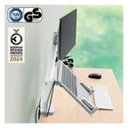 Leitz Ergo Space Saving Dual Monitor & Laptop Arm, view 12