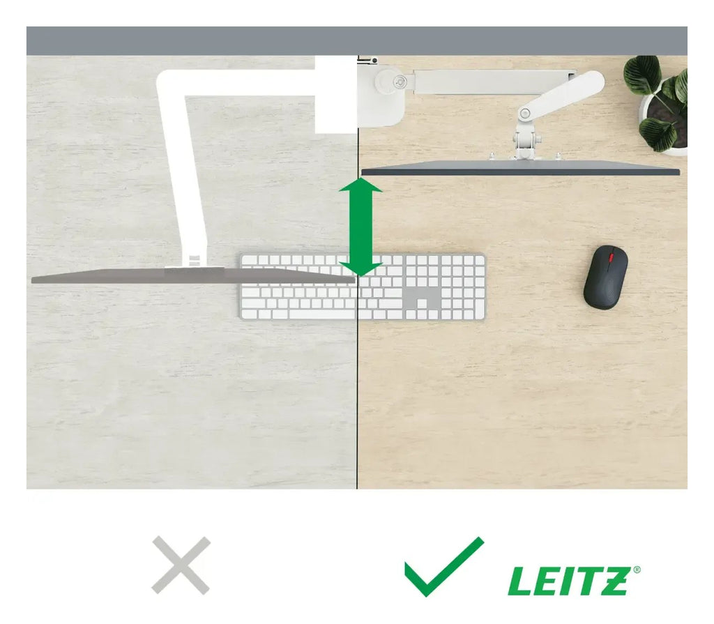 Leitz Ergo Space Saving Dual Monitor & Laptop Arm, view 13