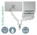 Leitz Ergo Space Saving Dual Monitor & Laptop Arm, view 14