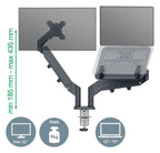 Leitz Ergo Space Saving Dual Monitor & Laptop Arm, view 5