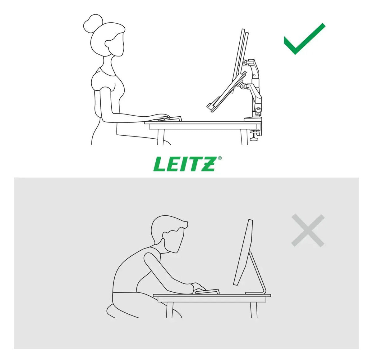 Leitz Ergo Space Saving Dual Monitor & Laptop Arm, view 8