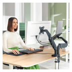Leitz Ergo Space Saving Dual Monitor & Laptop Arm, view 9