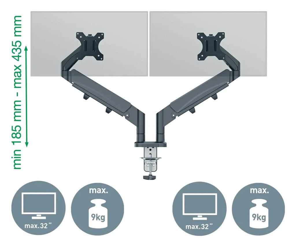 Leitz Ergo Space Saving Dual Monitor Arm, view 5