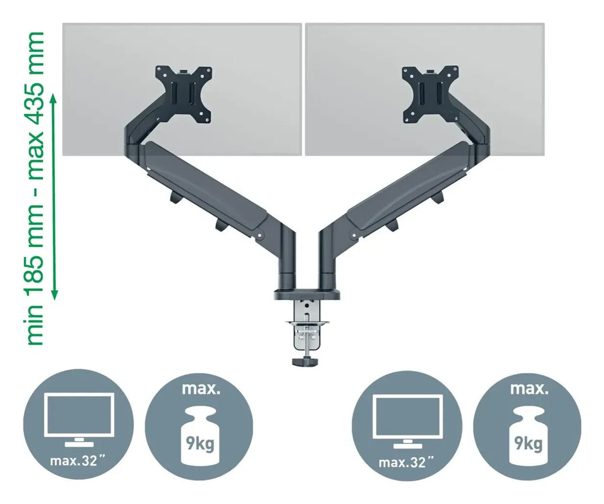 Leitz Ergo Space Saving Dual Monitor Arm, view 5