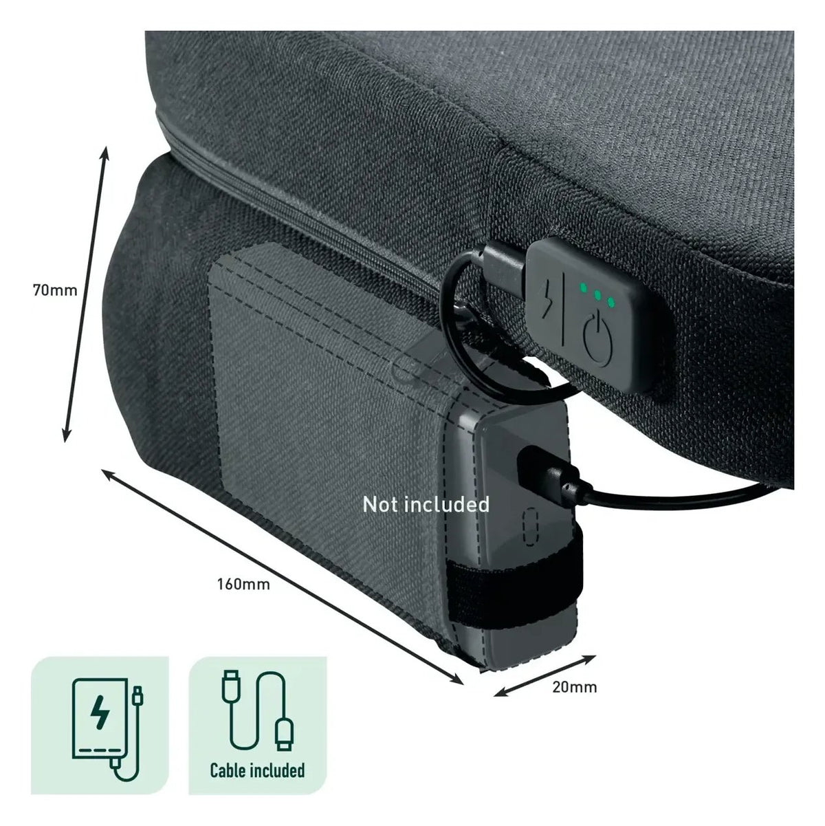 Leitz IComfi Heated Seat Cushion, view 5