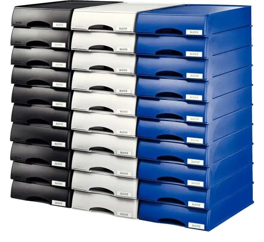 Leitz Plus Letter Tray Drawer Unit, Black, view 3