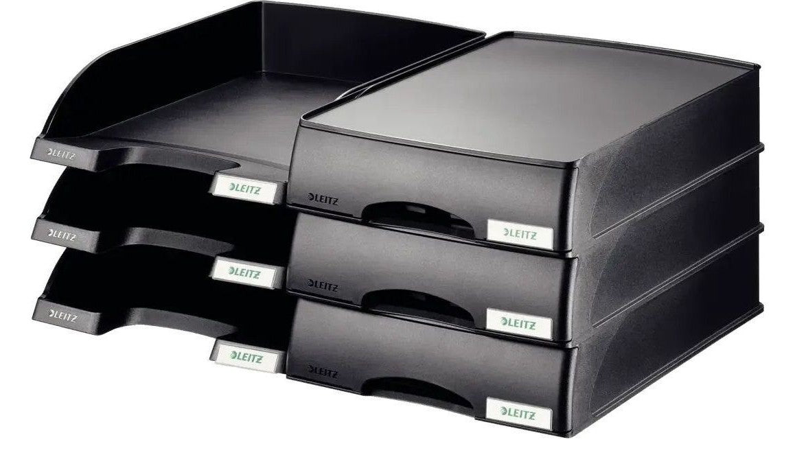 Leitz Plus Letter Tray Drawer Unit, Black, view 5