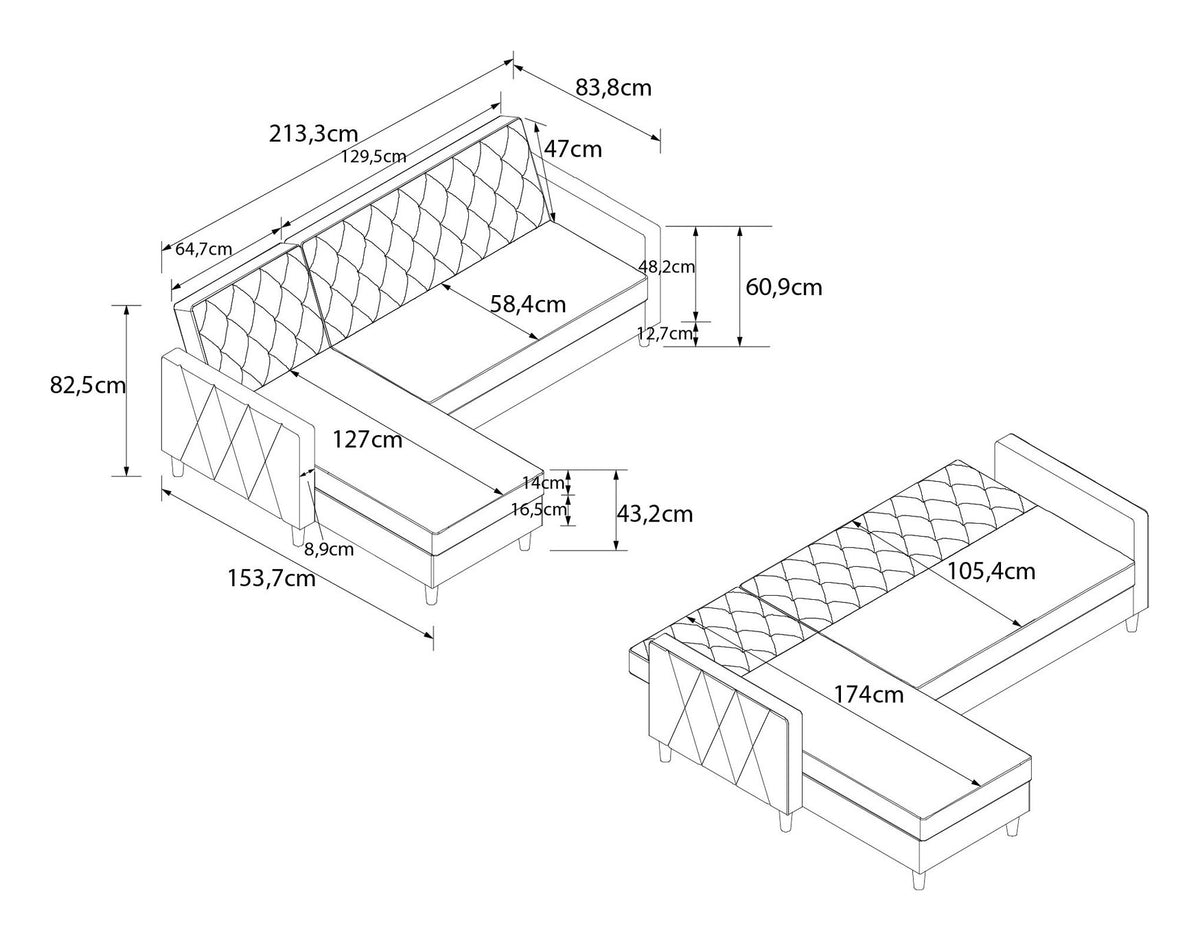 Liberty Sectional Futon, view 5
