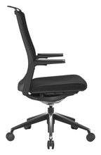 Libra High Back Fabric Manager Chair in black, view 2