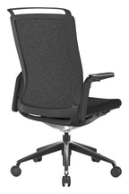 Libra High Back Fabric Manager Chair in black, view 3