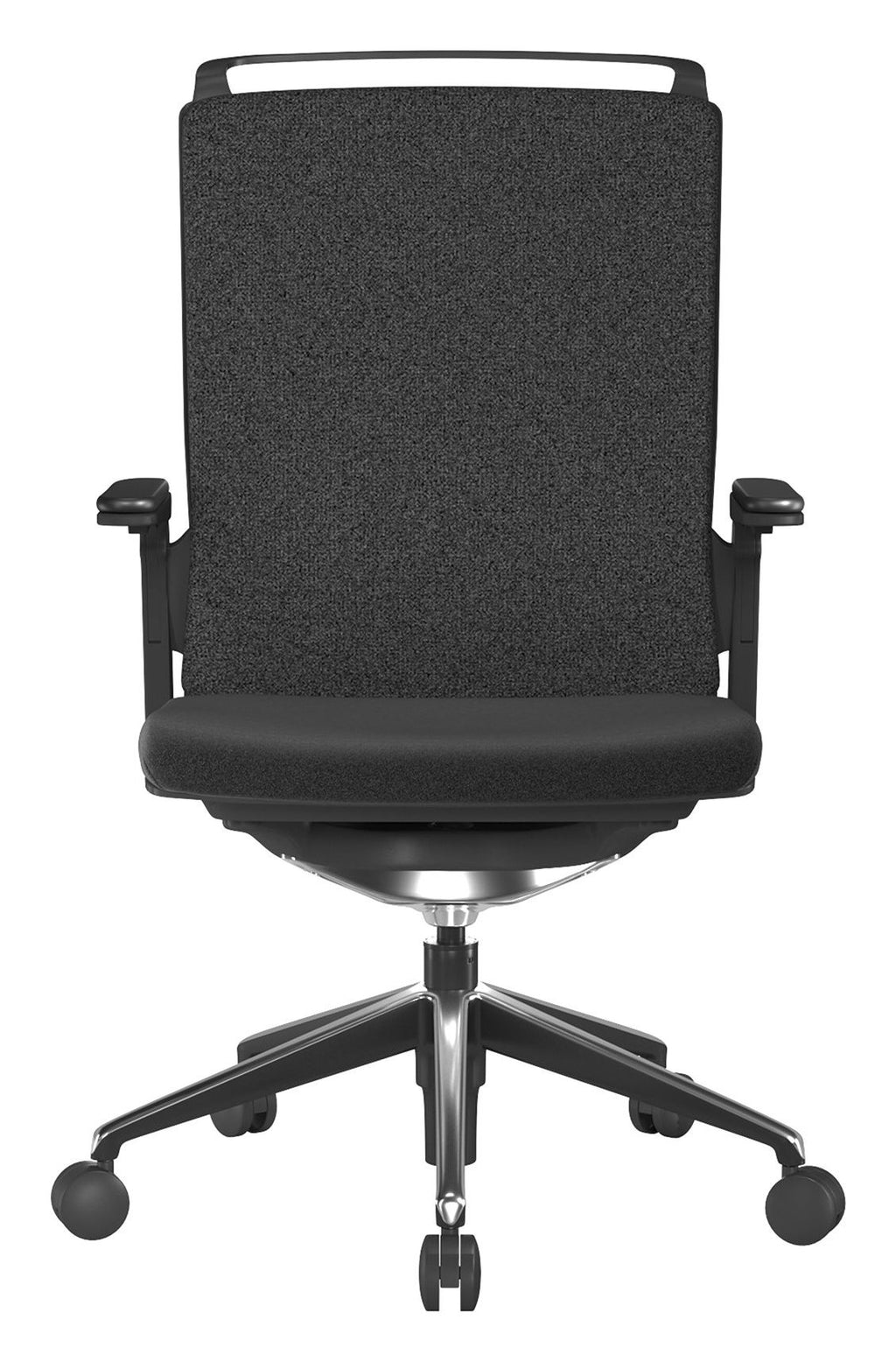 Libra High Back Fabric Manager Chair in black, view 5