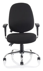 Lisbon Medium Back Task Operator Chair, black fabric, another view 1