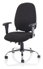 Lisbon Medium Back Task Operator Chair, black fabric, another view 2
