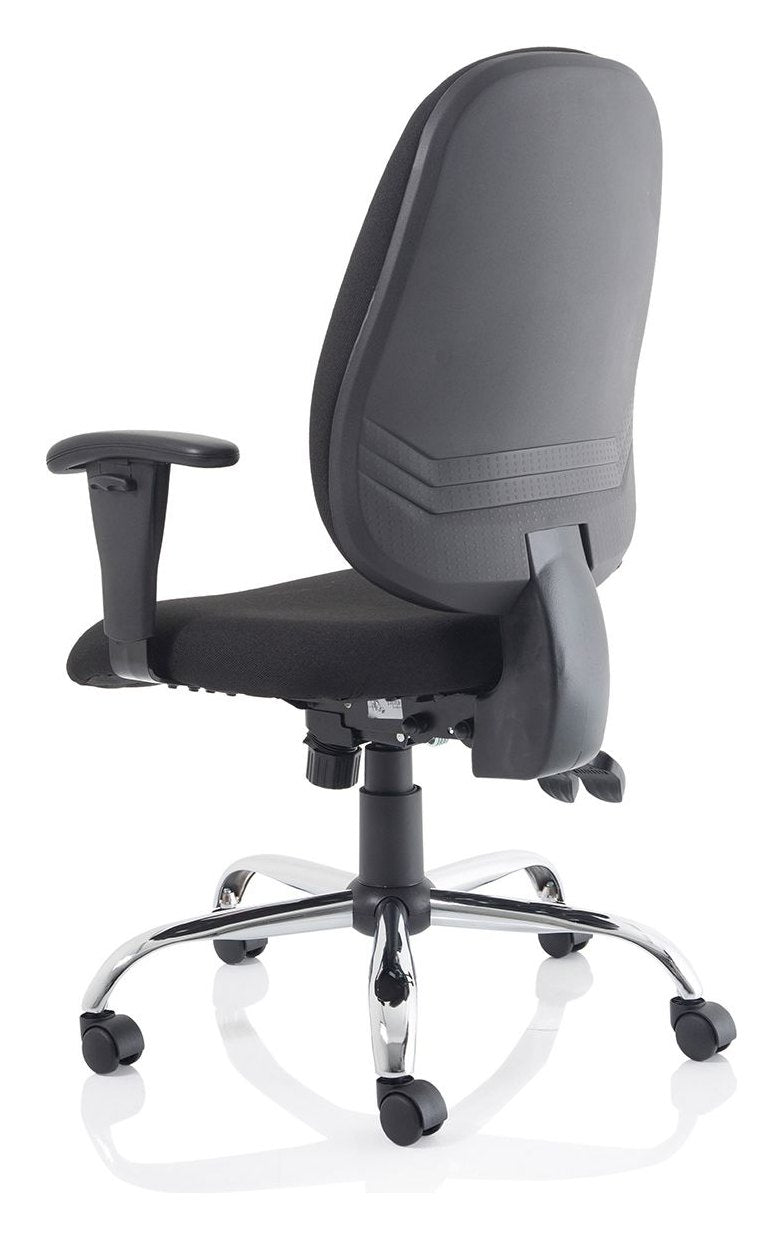 Lisbon Medium Back Task Operator Chair, black fabric, another view 4