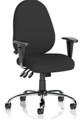 Lisbon Medium Back Task Operator Chair, black fabric