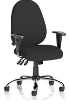 Lisbon Medium Back Task Operator Chair, black fabric