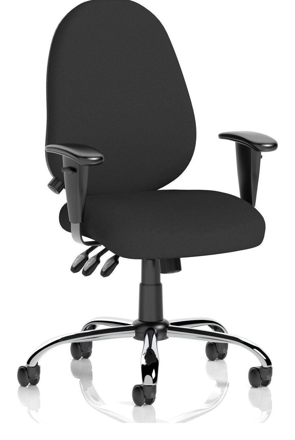 Lisbon Medium Back Task Operator Chair, black fabric