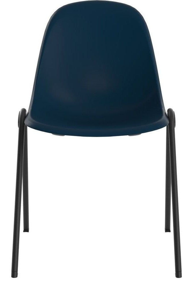 Lizzie 4 Leg Chair in blue from the front