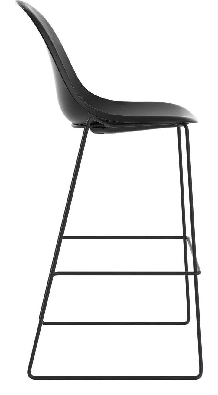 Lizzie High Stool in black from the side