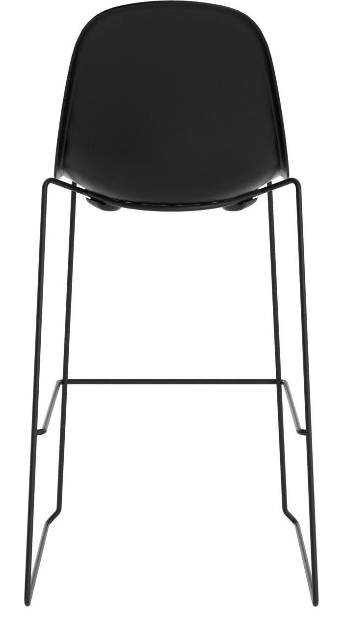 Lizzie High Stool in black from the back