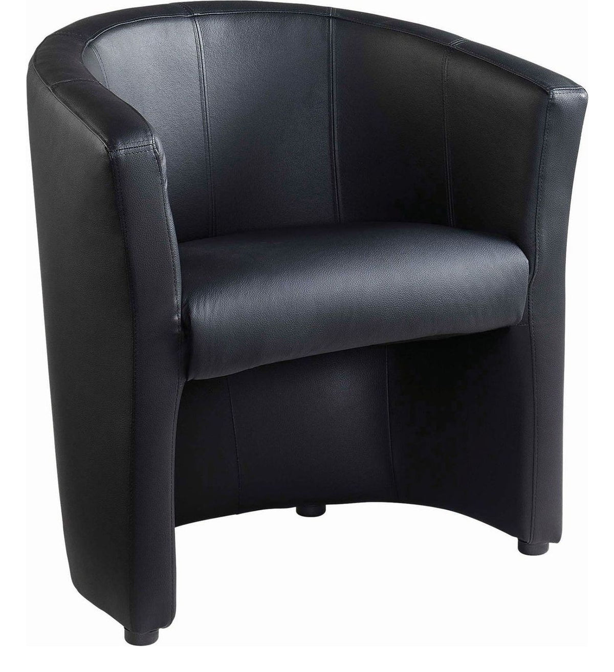 London Faux Leather Tub Chair in black