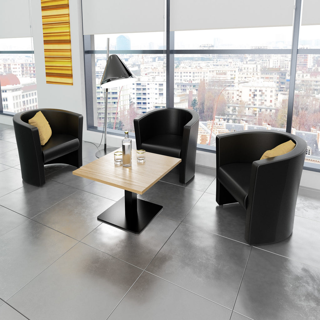 London Faux Leather Tub Chair in a room